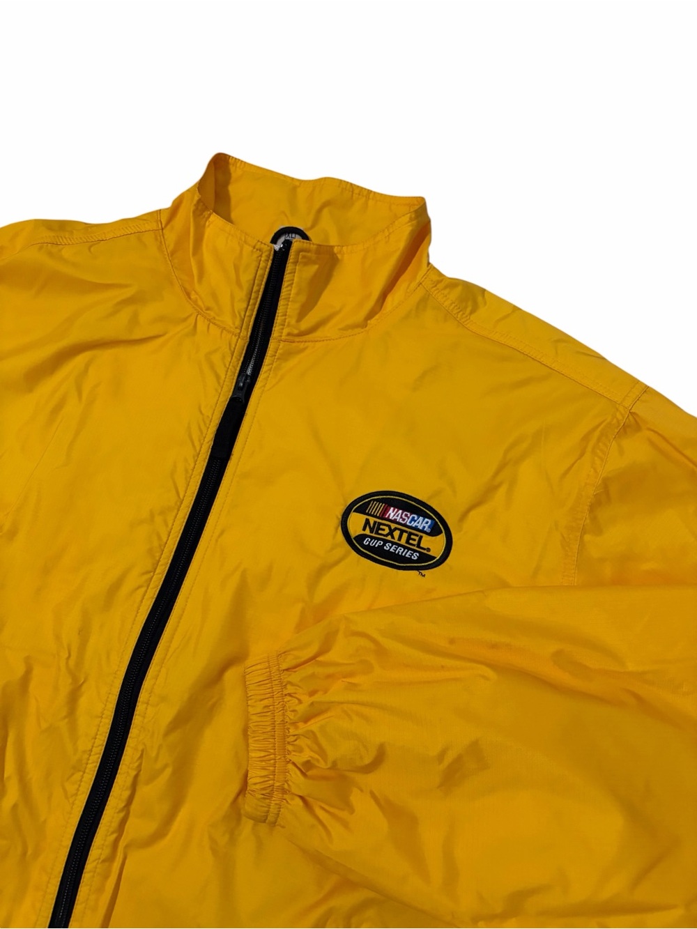 VTG NASCAR NEXTEL Cup Series Windbreaker Jacket Men’s XL Yellow Mesh Lined